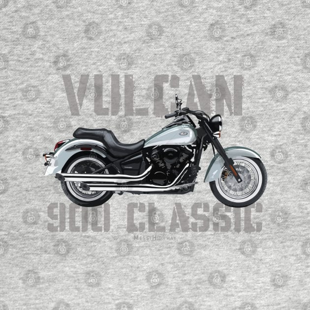 Kawasaki Vulcan 900 Classic, white sg by MessyHighway